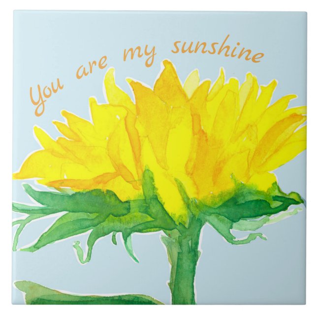 Azulejo Eres Mi Sunshine Amarillo (Frente)