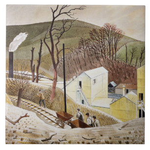 Azulejo Eric Ravilious - Cement Works Nº 2