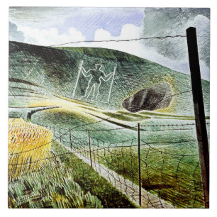 Azulejo Eric Ravilious - El gigante de Wilmington, arte fi