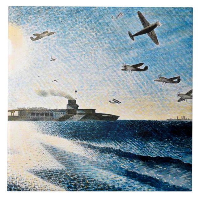 Azulejo Eric Ravilious - HMS Glorioso en el Ártico (Frente)