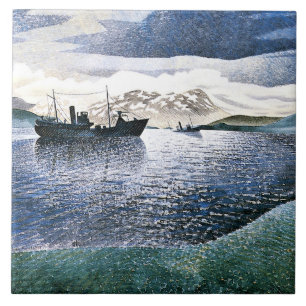 Azulejo Eric Ravilious - Noruega, realismo mágico,