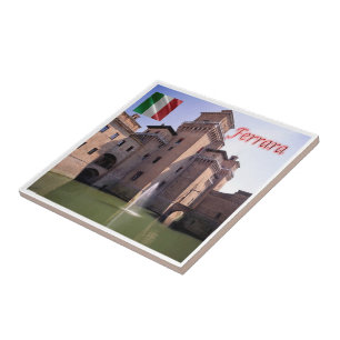 Azulejo ERM006 FERRARA, Vista exterior del castillo,