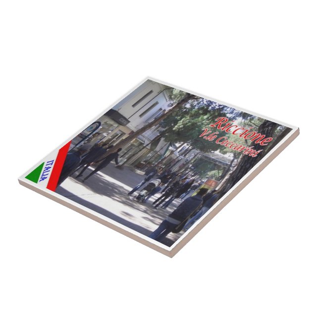 Azulejo ERM022 RICCIONE, Viale Ceccarini, Italia, (Lado)