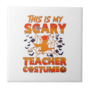 Azulejo Es Espantoso Traje De Maestro Bruja De Halloween T