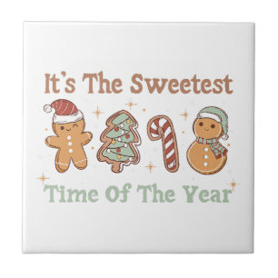 Azulejo Es la mejor época del año de divertidas navidades