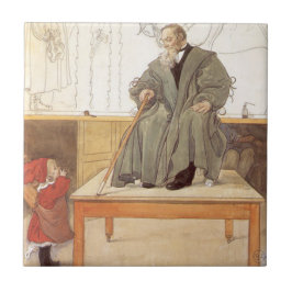 Azulejo Esborjn y su abuelo (Chica y abuelo)