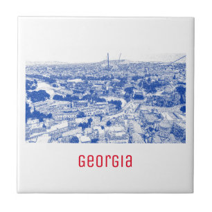 Azulejo Esbozo de arquitectura del paisaje urbano de Tifli