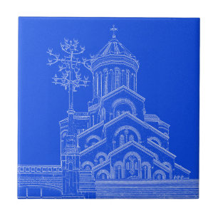 Azulejo Esbozo de arquitectura del paisaje urbano de Tifli