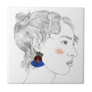 Azulejo Esbozo de brillo - Retrato