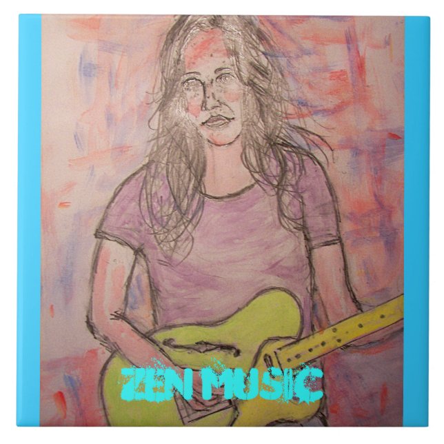 Azulejo Esbozo de Chica de música de Live Zen (Frente)