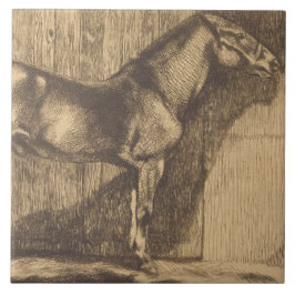 Azulejo Esbozo de un Pony (de Paul-Albert Besnard)