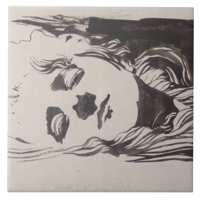 Azulejo Esbozo de una mujer de "Ver Sacrum" (Moser) (Frente)