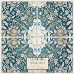 Azulejo Esbozo vintage de la era del artesano William Morr<br><div class="desc">LADO IZQUIERDO PARA EL PATRÓN: PEDIR UN NÚMERO IGUAL DE BALDOSAS LATERALES IZQUIERDA Y DERECHA. NOTA: RECOMENDACIONES DE INSTALACIÓN A CONTINUACIÓN. Estas baldosas fueron creadas a partir de una imagen del Museo de acuarela vintage y de bocetos de arte de artesanos pintados con gouache. Estos diseños de William Morris incluyen...</div>
