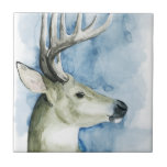 Azulejo Escala de Wandering - Acuarela<br><div class="desc">Escalera II por Grace Popp. Cuenta con un bonito estanque de acuarela con un suave fondo azul.</div>