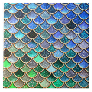 Azulejo Escalas multicoloras Springlike de la sirena del