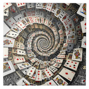 Azulejo Escalera de tarjetas de caracol de espiral suave