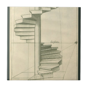 Azulejo Escaleras arquitectónicas antiguas, escalera de ca