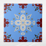 Azulejo Escándalo Escandinavo Nórdico de Oro Rojo Azul<br><div class="desc">Diseño nórdico en rojo,  azul y oro</div>