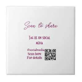 Azulejo Escanear para compartirnos etiquetas en medios soc