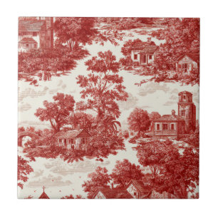 Azulejo Escena Campestre de Toile Rojo (8)