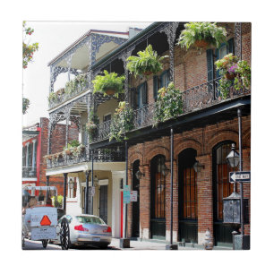 Azulejo Escena de la calle de New Orleans