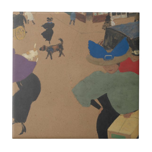 Azulejo Escena de la calle en París (Frente)