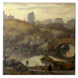 Azulejo Escena en Central Park (Nueva York, Nueva York, Es