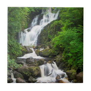 Azulejo Escenario de cascada torc, Irlanda