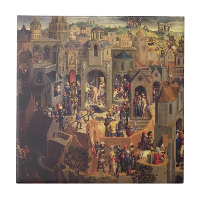 Azulejo Escenas de la crucifixión de Cristo (Frente)