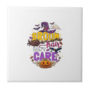 Azulejo Escoba Pelo No Importa Halloween Sombrero de Bruja