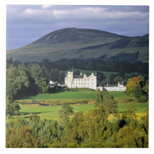 Azulejo Escocia, Tayside, castillo de Blair. En un esmeral
