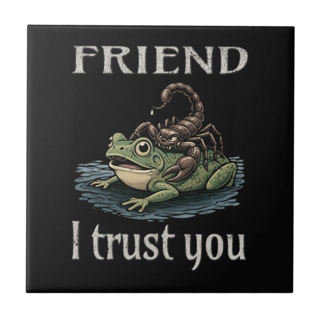 Azulejo Escorpión y Rana - Amigo, Te Confío (Frente)