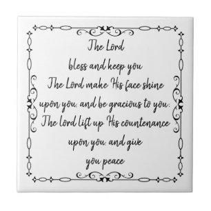 Azulejo Escritura de la Biblia NúMERO Aarónico De Bendició