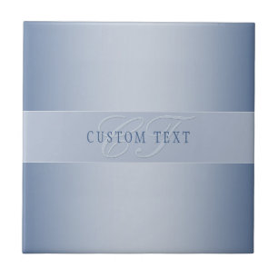 Azulejo Escritura de monograma elegante editable Azul