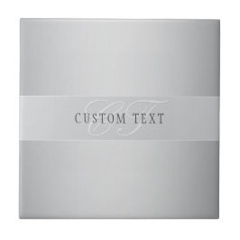 Azulejo Escritura Elegante Editable En Monograma | Gris