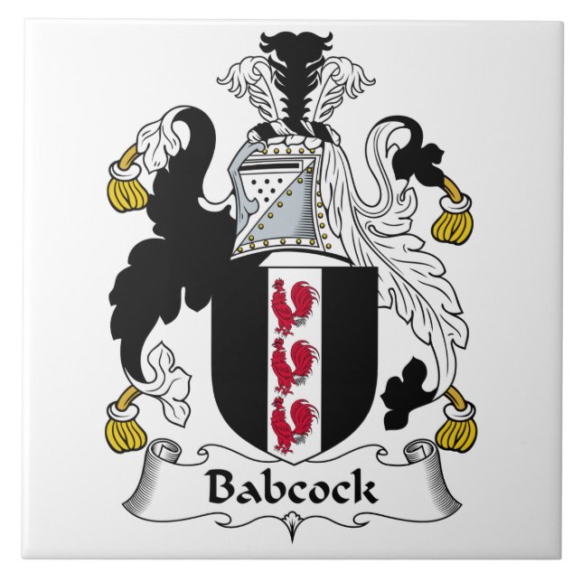 Azulejo Escudo Babcock de la familia (Frente)