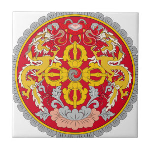 Azulejo Escudo de armas de Bhután