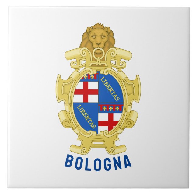 Azulejo Escudo de armas de Bolonia - Italia (Frente)