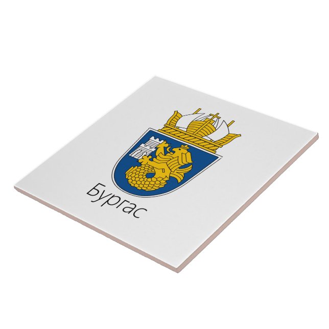 Azulejo Escudo de armas de Burgas, Bulgaria (Lado)