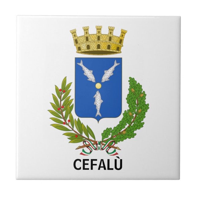 Azulejo Escudo de armas de Cefalú - Sicily Tote Bag (Frente)