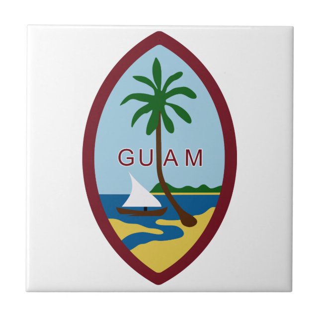 Azulejo Escudo de armas de Guam (Frente)