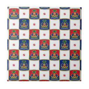 Azulejo Escudo de armas de Haití Patrón de tablero de ajed