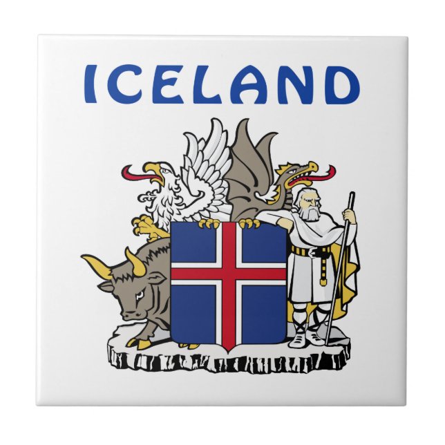 Azulejo Escudo de armas de ISLANDIA (Frente)