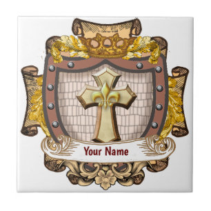 Azulejo Escudo de armas de la familia Aurum Apellido
