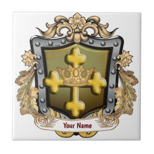 Azulejo Escudo de Armas de la Familia Majestad Apellido