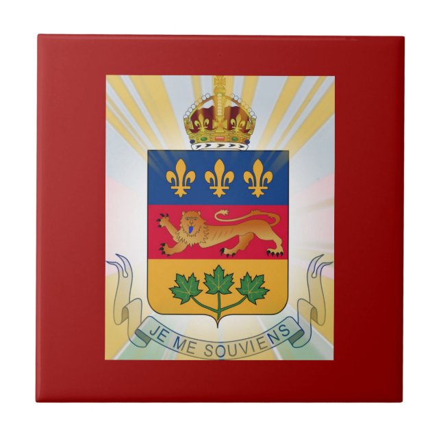 Azulejo Escudo de armas de Quebec (Frente)