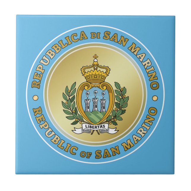 Azulejo Escudo de armas de San Marino (Frente)