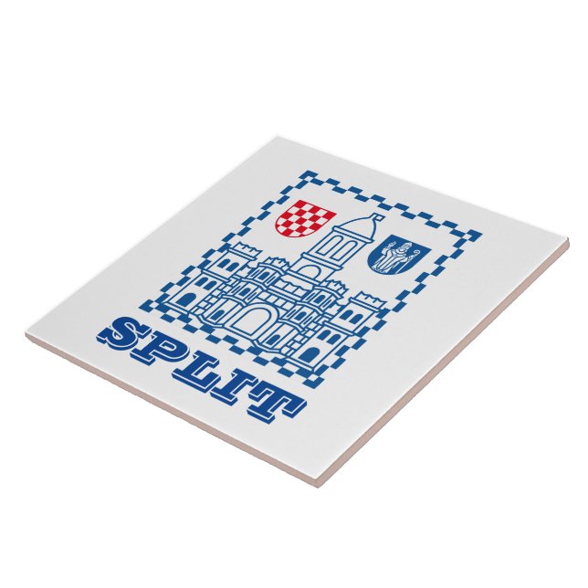 Azulejo Escudo de armas de Split, Croacia (Lado)