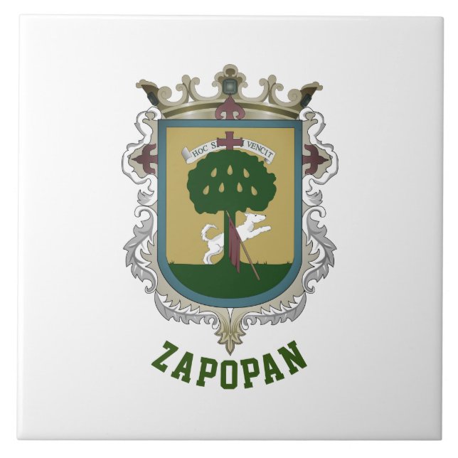 Azulejo Escudo de armas de Zapopan - México (Frente)