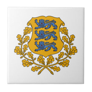 Azulejo Escudo de armas del país Estonia símbolo emblema b